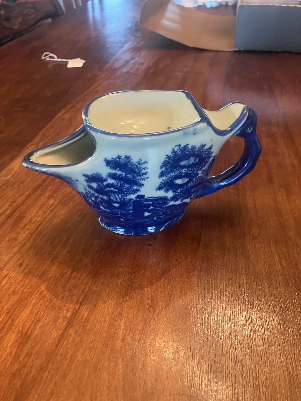 Blue Transferware Shaving Mug- Ironstone